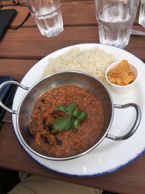 Burnt aubergine & red lentil chilli   at Antelope Inn in Bangor