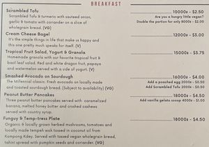 Menu 2 of 9 - Breakfast  at The Little Red Fox Espresso in Siem Reap