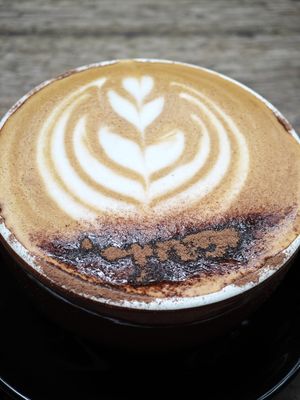 Cappuccino Almond Milk at The Little Red Fox Espresso in Siem Reap