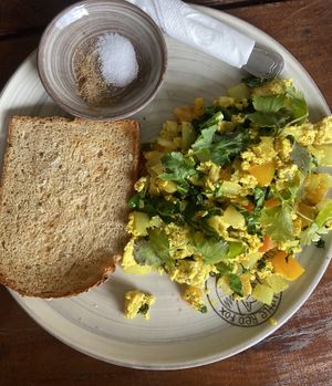 Tofu scramble  at The Little Red Fox Espresso in Siem Reap