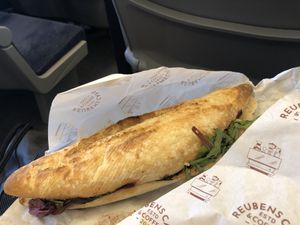 Baguette for take away (in the train)  at Reubens Cafe & Coffee in Holyhead