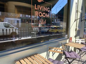 Nice seating area outside  at Living Room Club in North West London