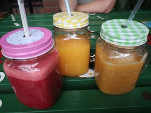 Fresh juices at KwaHaraba Art Gallery and Cafe in Blantyre