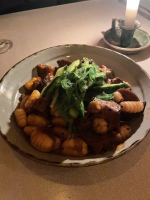 Asian gnocchi  at De Binnenkomer Eetcafé in Alkmaar