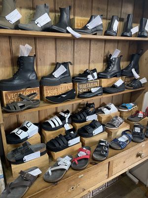 Boots and sandals  at Vegetarian Shoes in Brighton