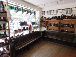 inside Vegetarian shoes, Brighton at Vegetarian Shoes in Brighton