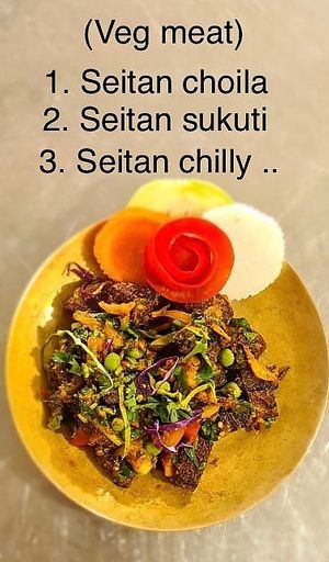 Seitan choila at Hamro Vegan in Lalitpur