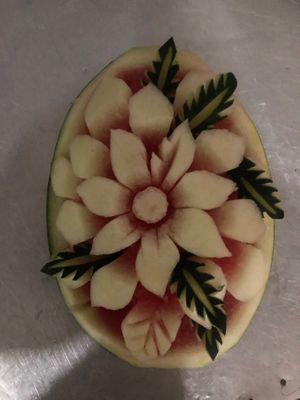 Water melon ART at Hamro Vegan in Lalitpur
