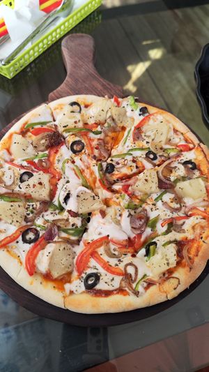 Hawai pizza #Veganuary at Hamro Vegan in Lalitpur