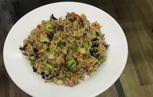 The “bowl of vegetables - no crucifers” 🙄  at Hamro Vegan in Lalitpur