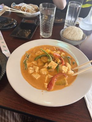Pumpkin curry with tofu !   at Thai Station Restaurant in Carrboro
