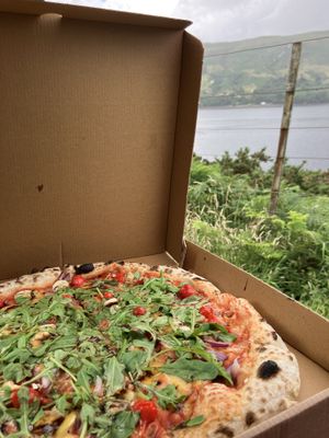 Vegetarian Pizza with vegan cheese   at Oak & Grain - Maybe closed in Ullapool