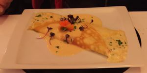Languistine crepe at Casa Mijhaeli in Caceres