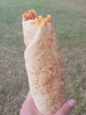 Massive portion size (falafel wrap) at Shandiz in Sunderland