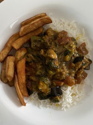 Vegetable curry is really nice.   at Shandiz in Sunderland