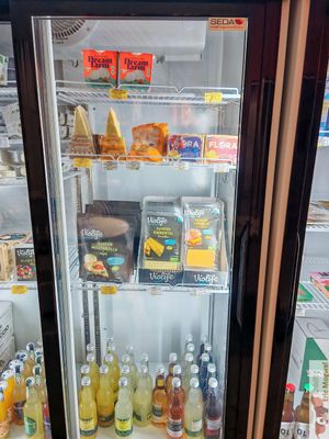 Vegan cheese and mozarella at À la Végétale in Nimes