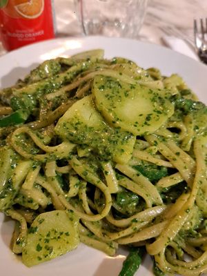 Pasta pesto potatoes and green beans at Sugo Pasta in Glasgow