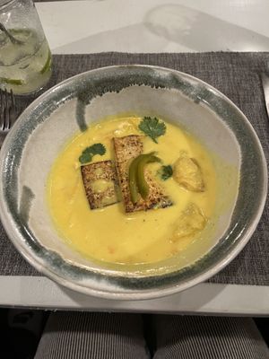 Tofu soup   at ECO Lifestyle & Lodge in Bathsheba