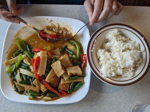Pad Ped, veg&tofu, vegetarian at Thai Carrot in Aberdeen