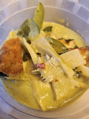 Vegan green curry with tofu at Thai Carrot in Aberdeen