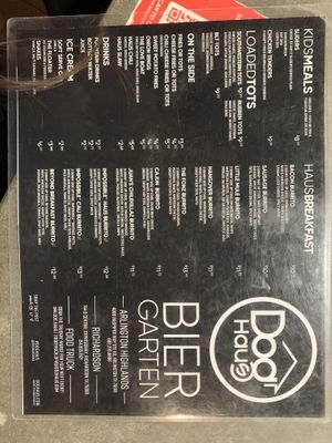 Menu 1  at Dog Haus in Richardson