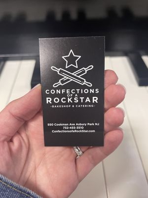 Card  at Confections of a Rockstar in Asbury Park