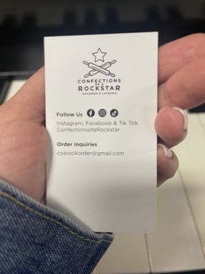 Card  at Confections of a Rockstar in Asbury Park