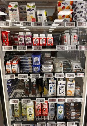 Sorry not all vegan here but some are.  at Brugseni in Ilulissat