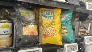 Soy protein chunks and minced pieces at Brugseni in Ilulissat