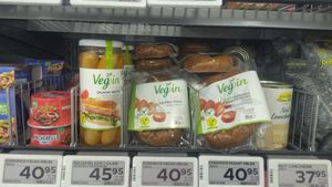 Vegan chorizo, tuna and mackerello at Brugseni in Ilulissat