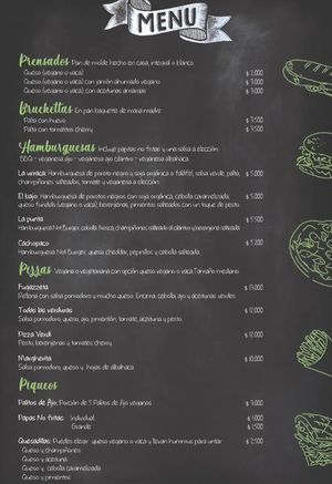 Menu plan at La Urraca Coffee - Maybe closed in Iquique