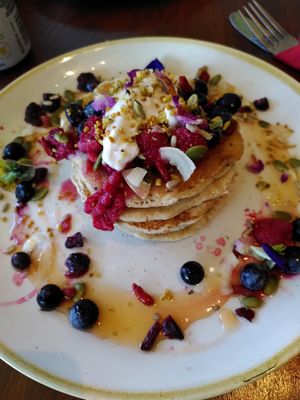 Vegan breakfast pancakes (September 2022) at City Screen Picturehouse in York