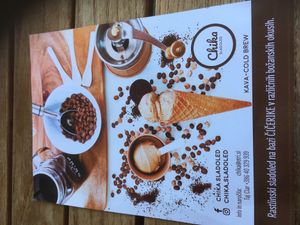 Menu at Chika Sladoled in Ljubljana