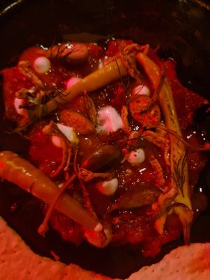 Watermelon Carpaccio: with pickled veg, sauce, aioli and lavosh. at Hail Lilith  in Footscray