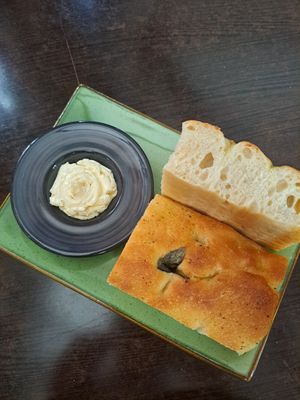 Focaccia with bourbon butter at Hail Lilith  in Footscray