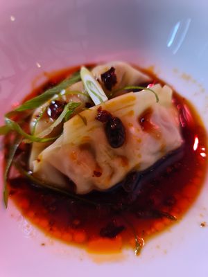 Dumplings with sweet black vinegar and chilli at Hail Lilith  in Footscray