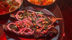 Charred eggplantt  at Hail Lilith  in Footscray