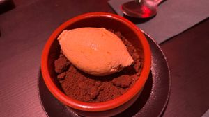 Caramel and orange buttercream with chocolate moussee  at Hail Lilith  in Footscray