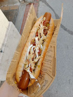 Hot Dog at Eh Wurst Vegane Würstelbar in Vienna