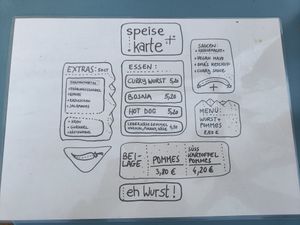Menu at Eh Wurst Vegane Würstelbar in Vienna