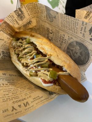Hot Dog at Eh Wurst Vegane Würstelbar in Vienna