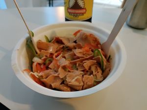 Wurst salad special at Eh Wurst Vegane Würstelbar in Vienna