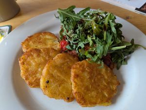 Veganes Kartoffelrösti at Neckarmüller in Tubingen