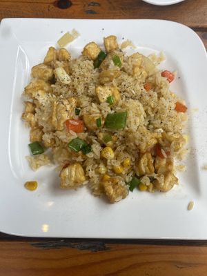 Tofu and vegetable fried rice, no egg  at Thuy Linh Restaurant in Ninh Binh