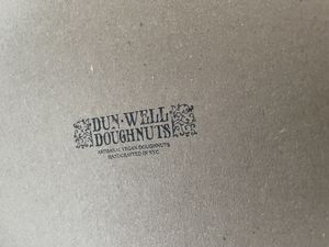 Box at Dun-Well Doughnuts in Brooklyn