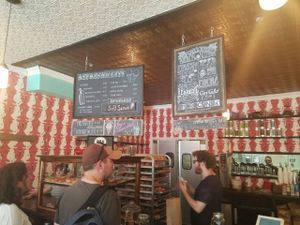 menu at Dun-Well Doughnuts in Brooklyn