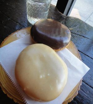 Vegan doughnuts galore at Dun-well Doughnuts, New York!  at Dun-Well Doughnuts in Brooklyn