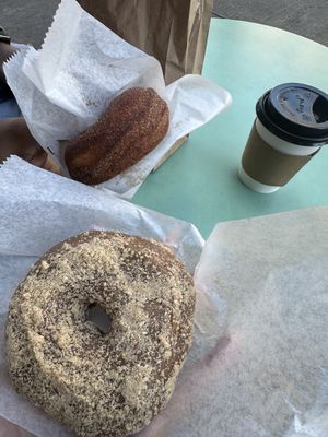 Cake donut and French toast donut   at Dun-Well Doughnuts in Brooklyn