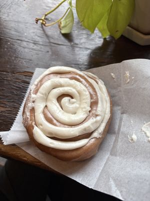 Cinnamon roll doughnut   at Dun-Well Doughnuts in Brooklyn
