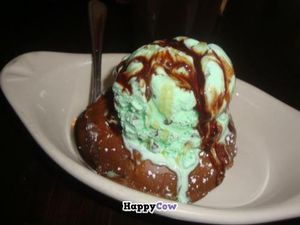 root beer doughnut with mint chocolate ice cream sundae at Dun-Well Doughnuts in Brooklyn
